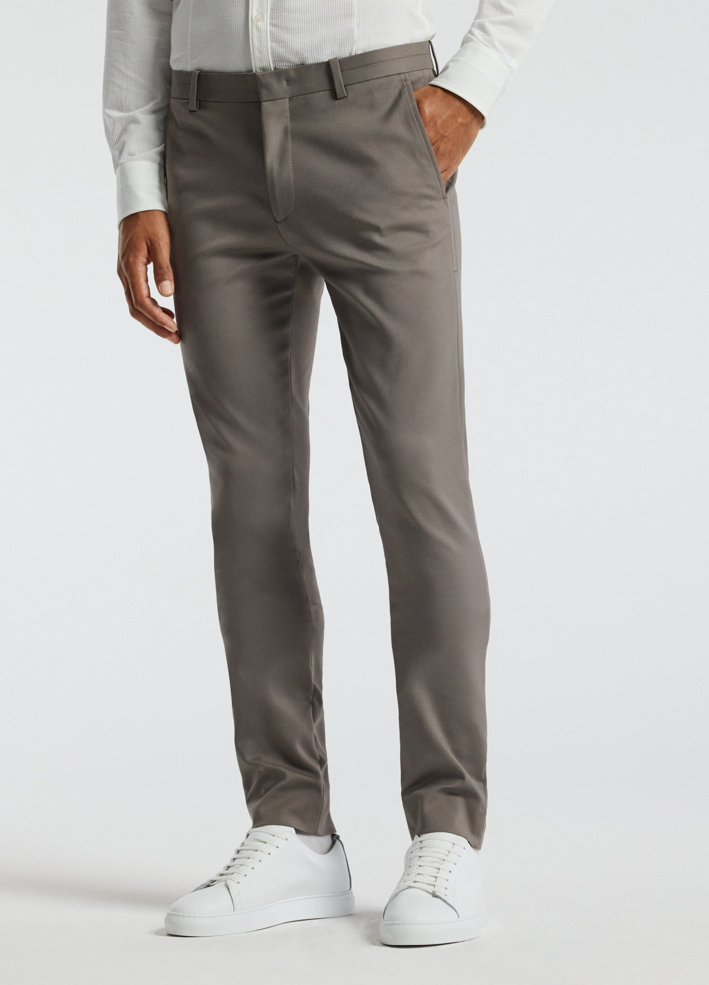 Tech Cotton Stretch Slim Pants Sepia