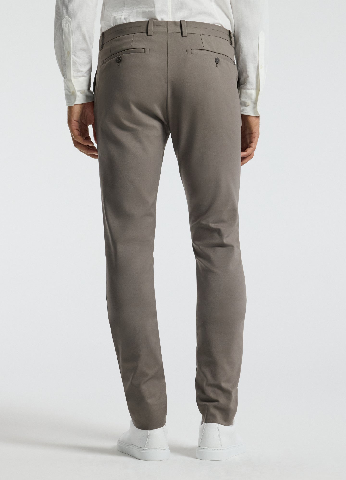 Tech Cotton Stretch Slim Pants Sepia