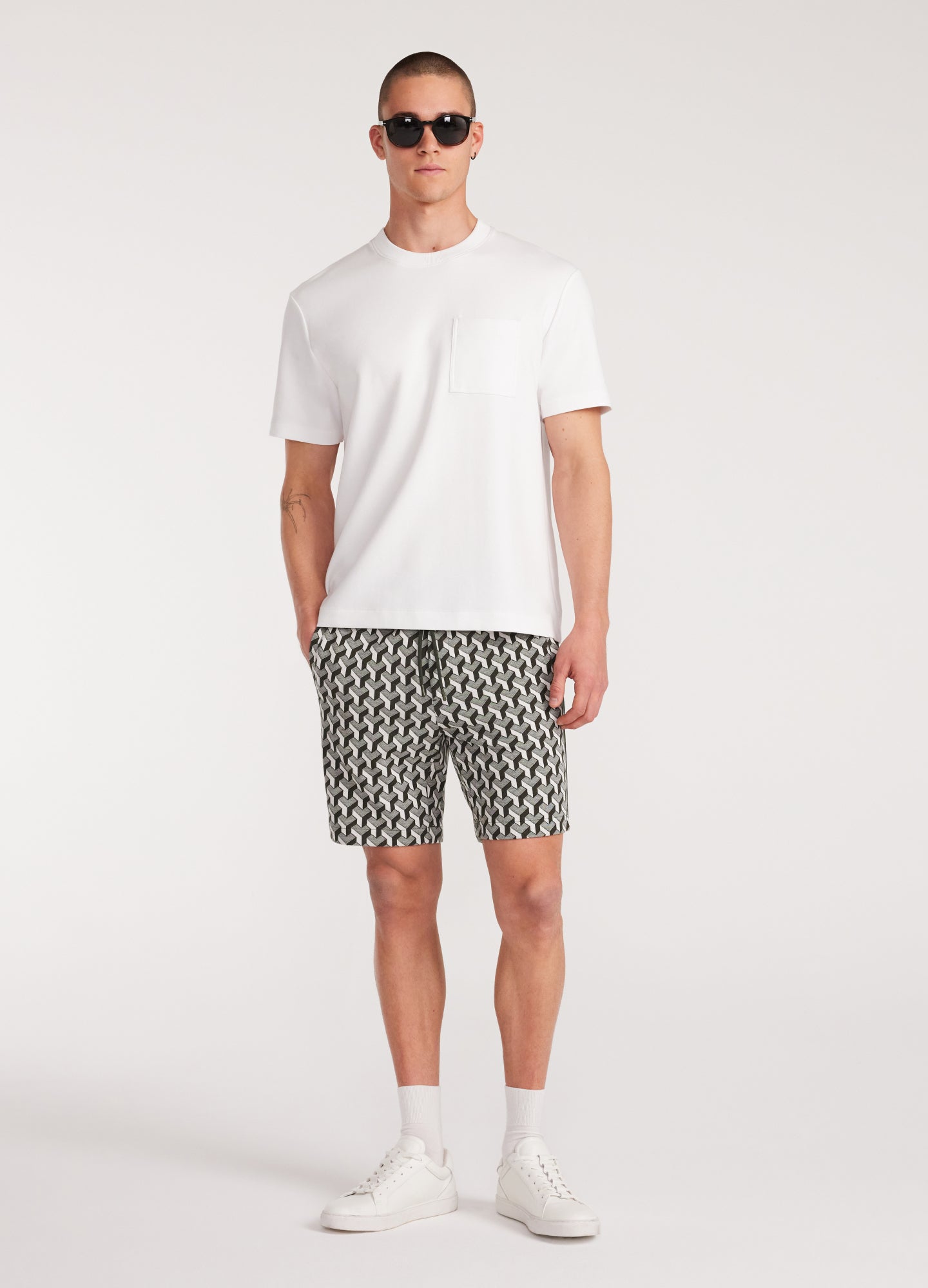 Jacquard Sweat Shorts Thyme