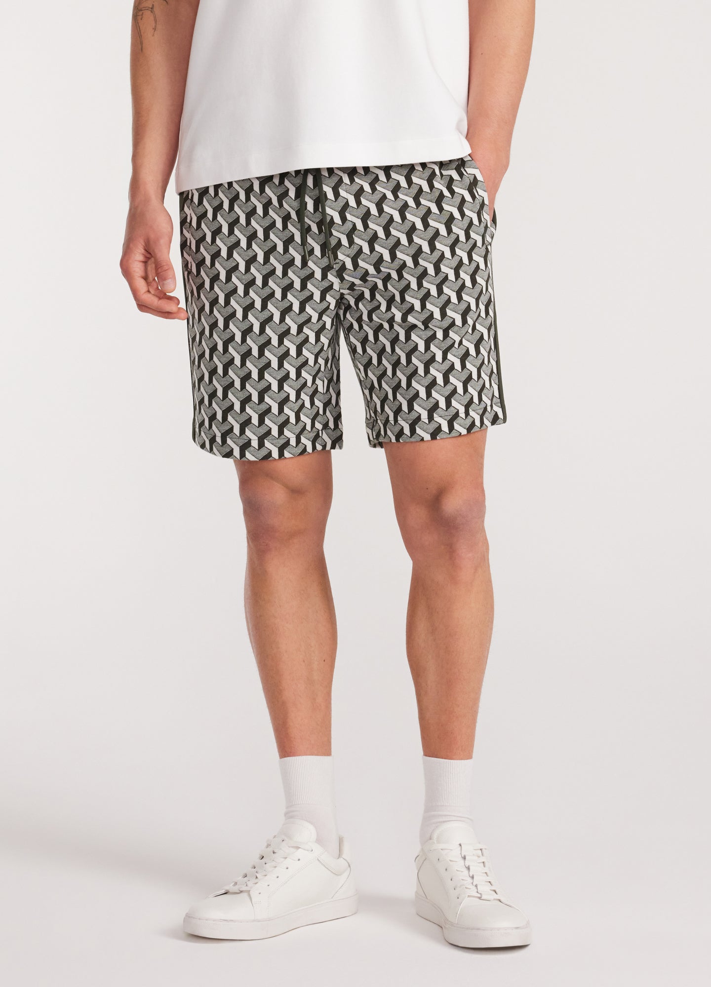 Jacquard Sweat Shorts Thyme