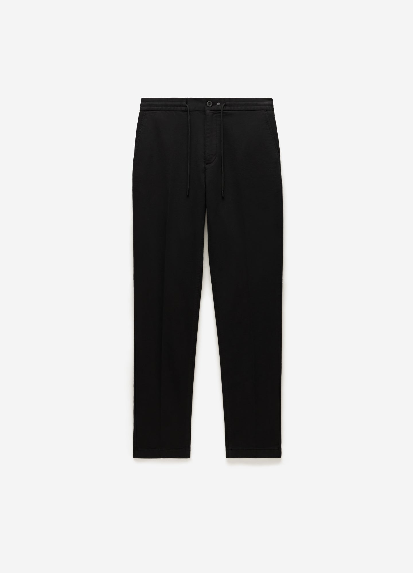 Dobby Denim Drawstring Pants Black