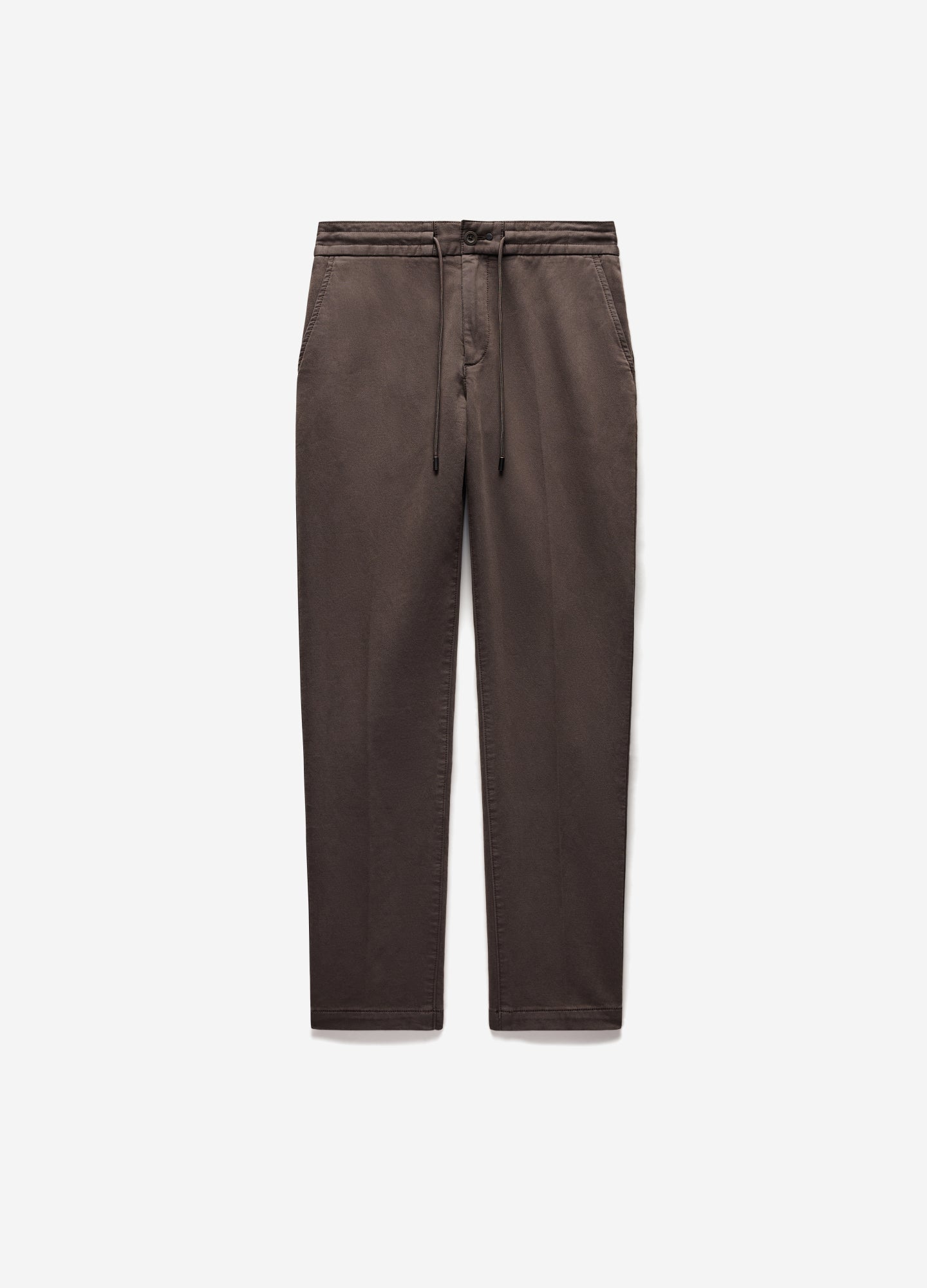 Dobby Denim Drawstring Pants Mocha