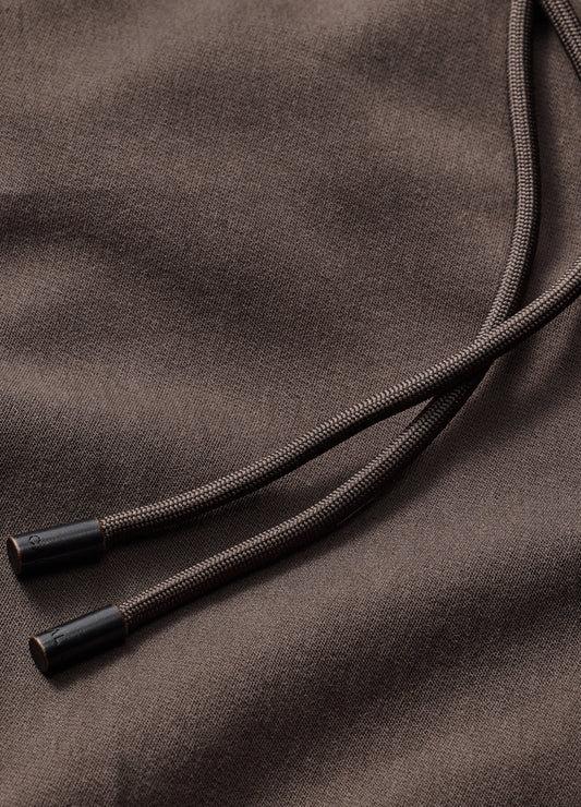 Dobby Denim Drawstring Pants Mocha