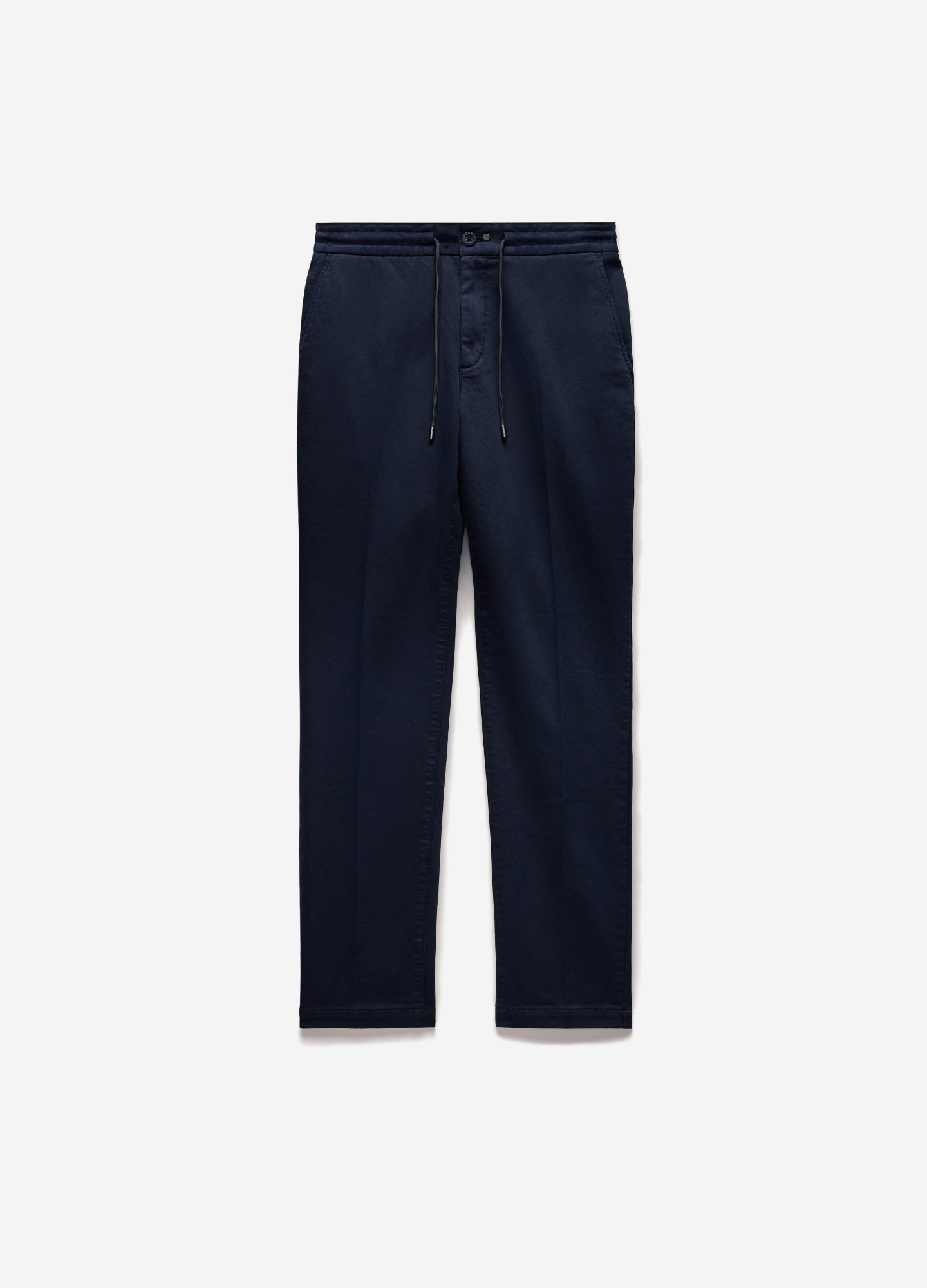 Dobby Denim Drawstring Pants Navy
