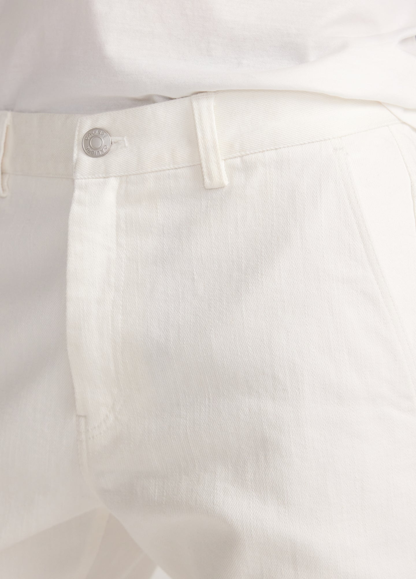 Slim Tapered Denim Pants Off White