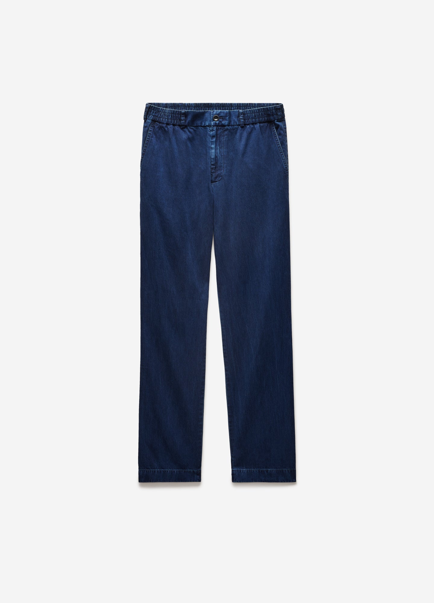 Soft Denim Elastic Waist Pants Indigo