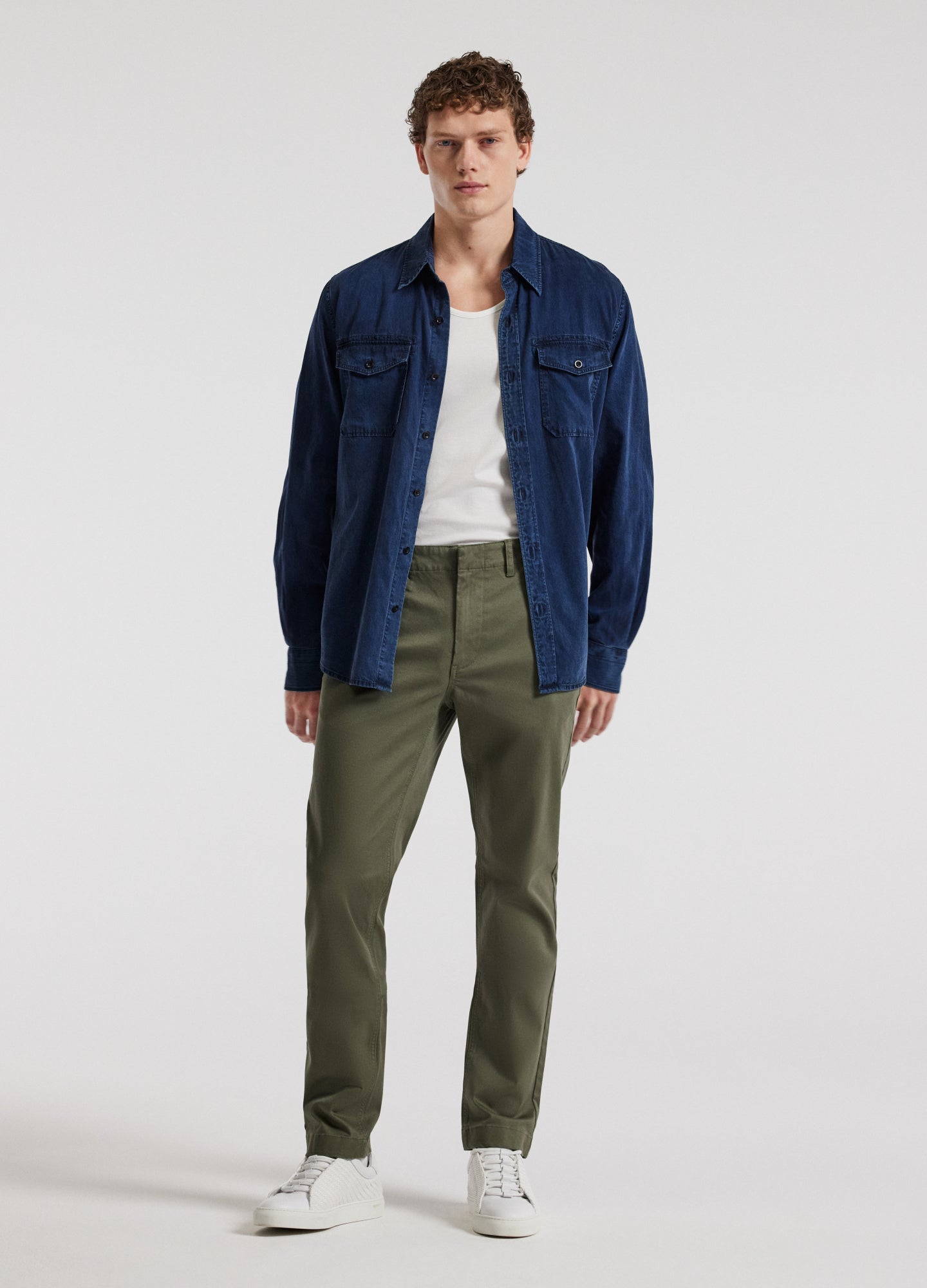 Slim Washed Chinos Khaki