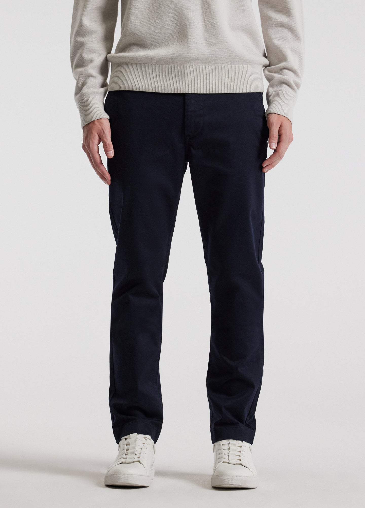 Slim Washed Chinos Navy