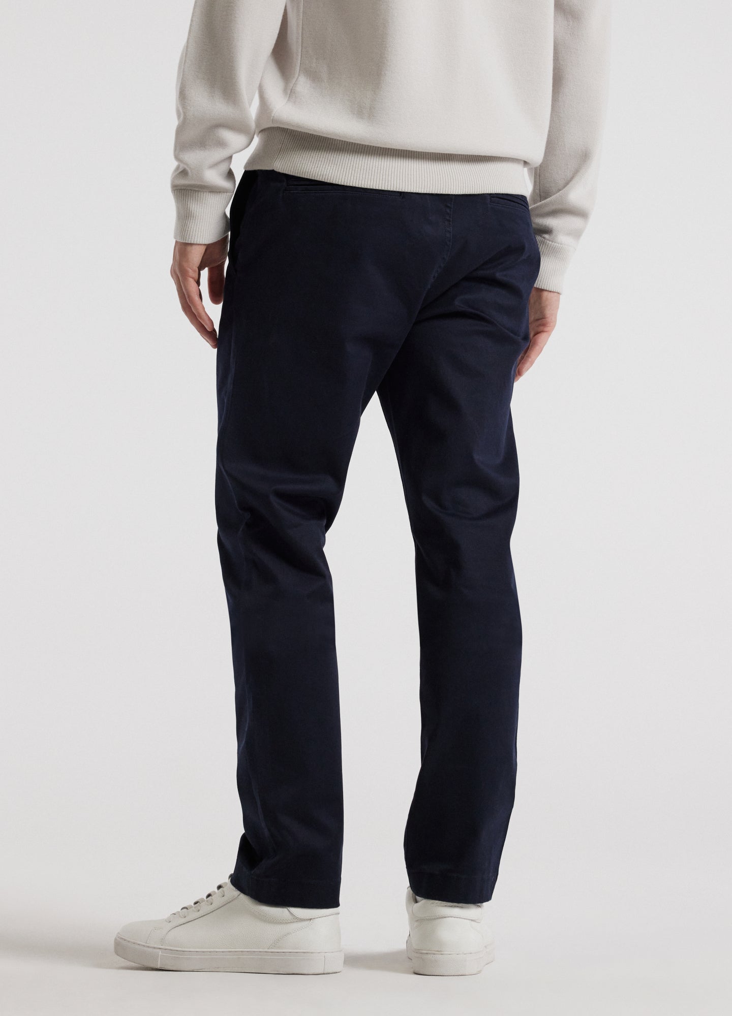 Slim Washed Chinos Navy