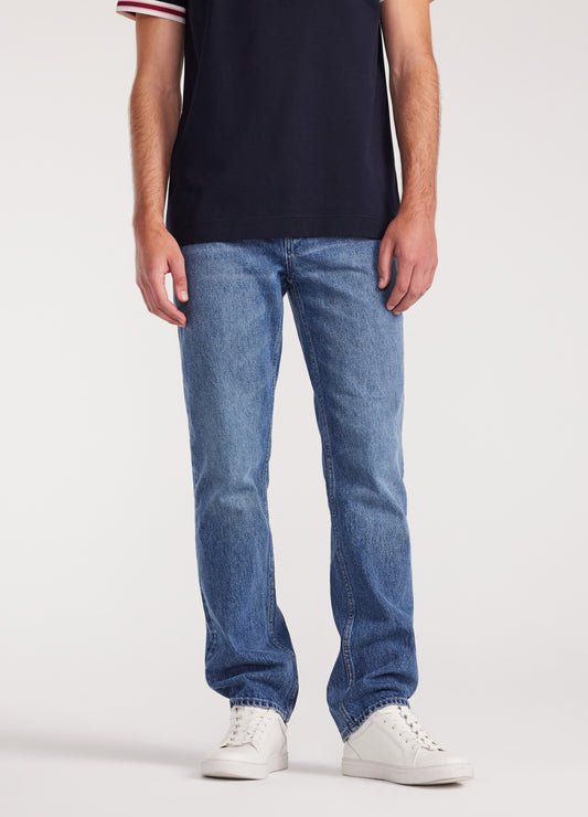 Straight Fit Mid Wash Jeans Indigo