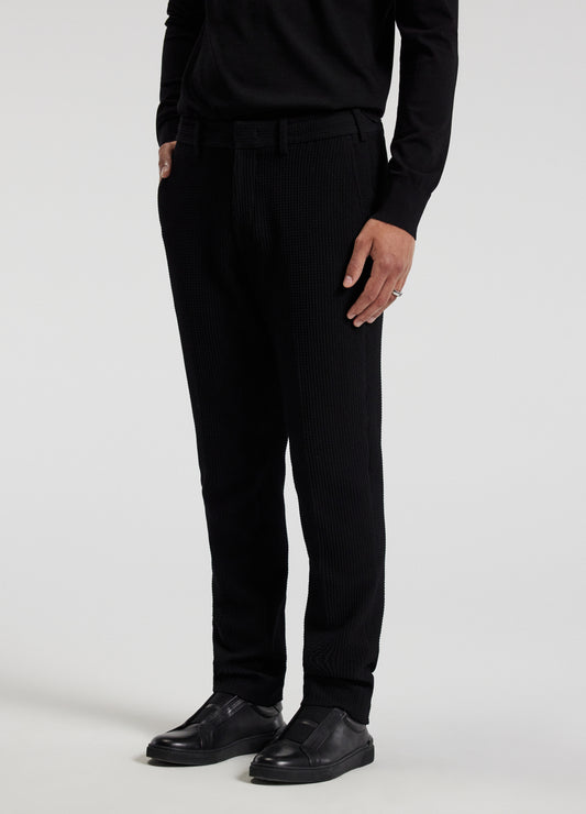 Textured Pants Black