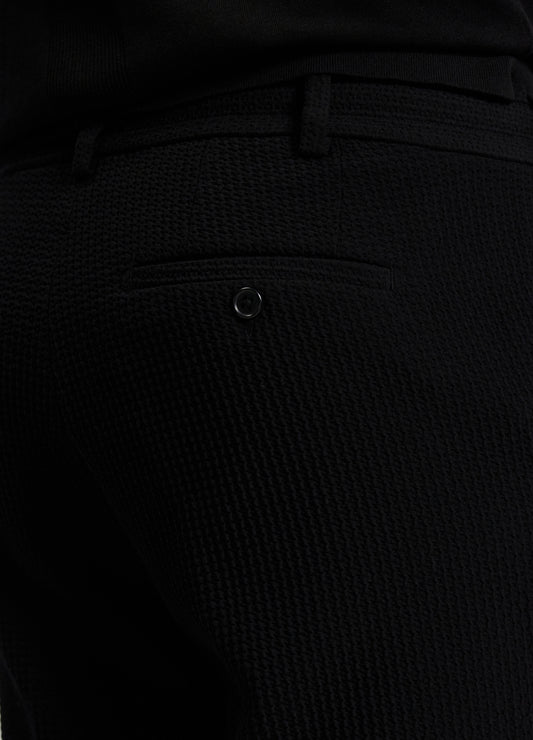 Textured Pants Black