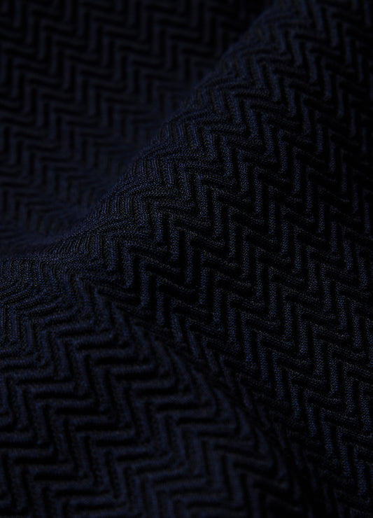 Herringbone Jacquard Pants Navy