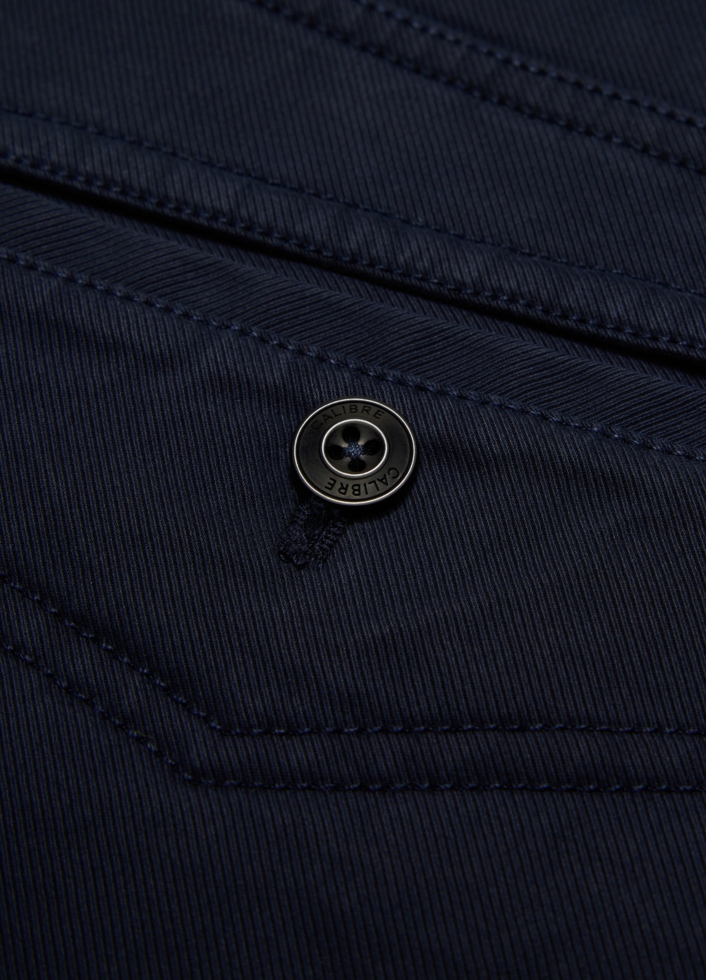 Slim Cotton Lyocell Chino Pants Navy