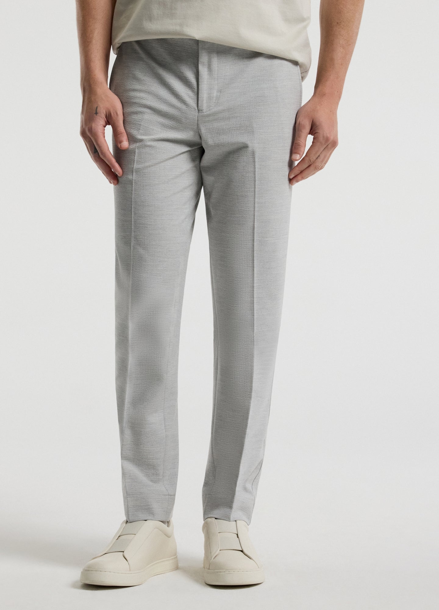 Tech Seersucker Pants Silver