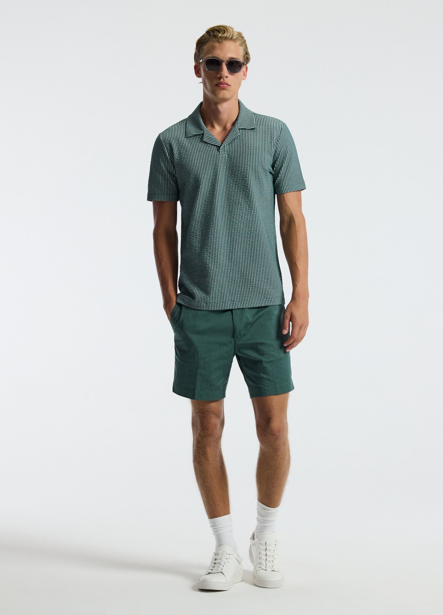 Tech Cotton Shorts Sea Green