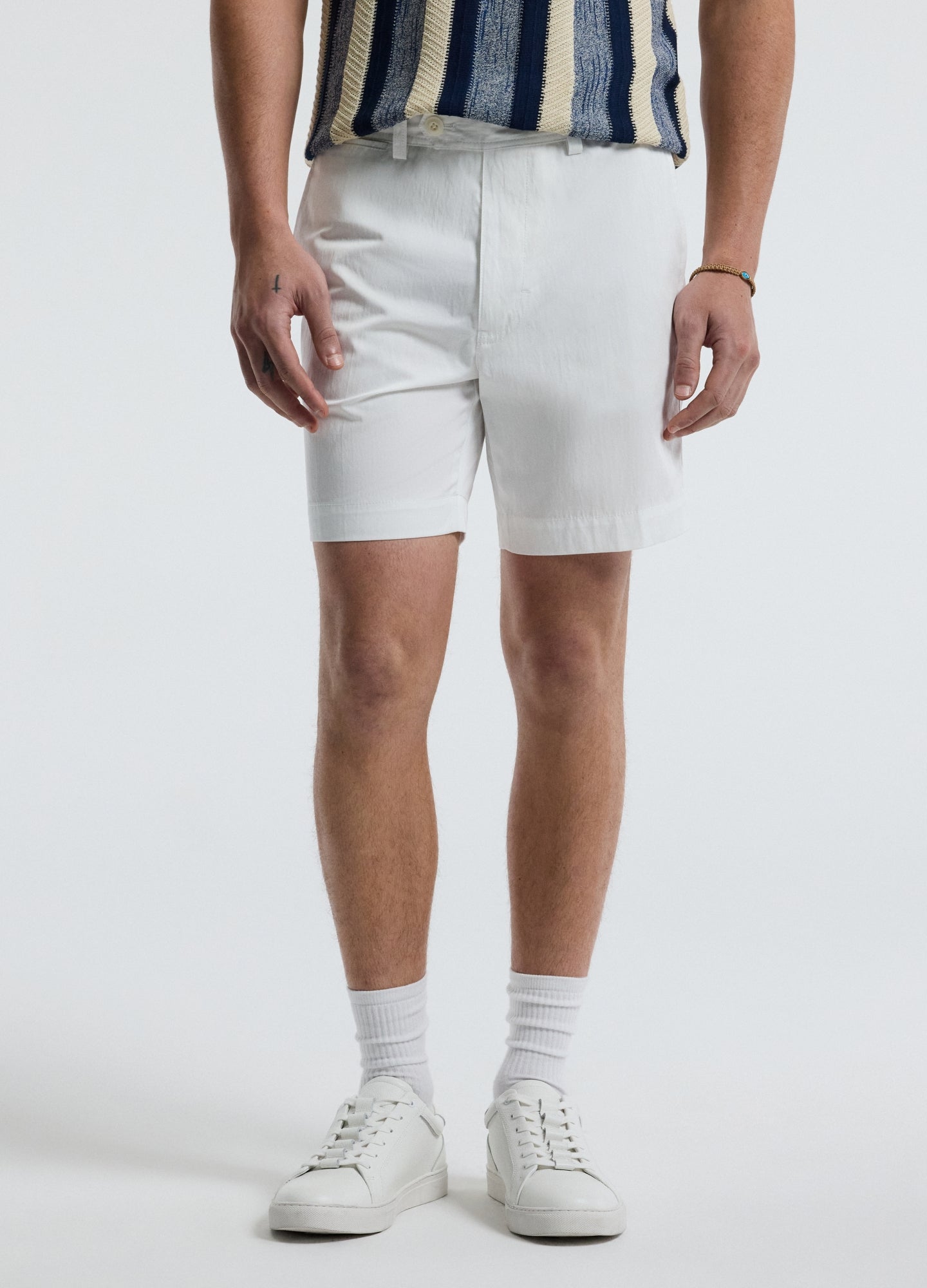 Tech Cotton Shorts White