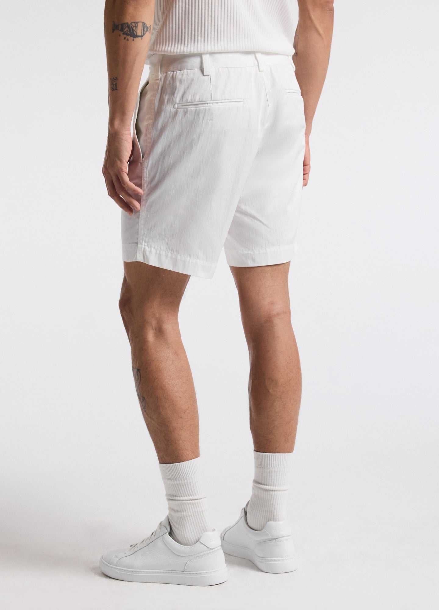 Tech Cotton Shorts White