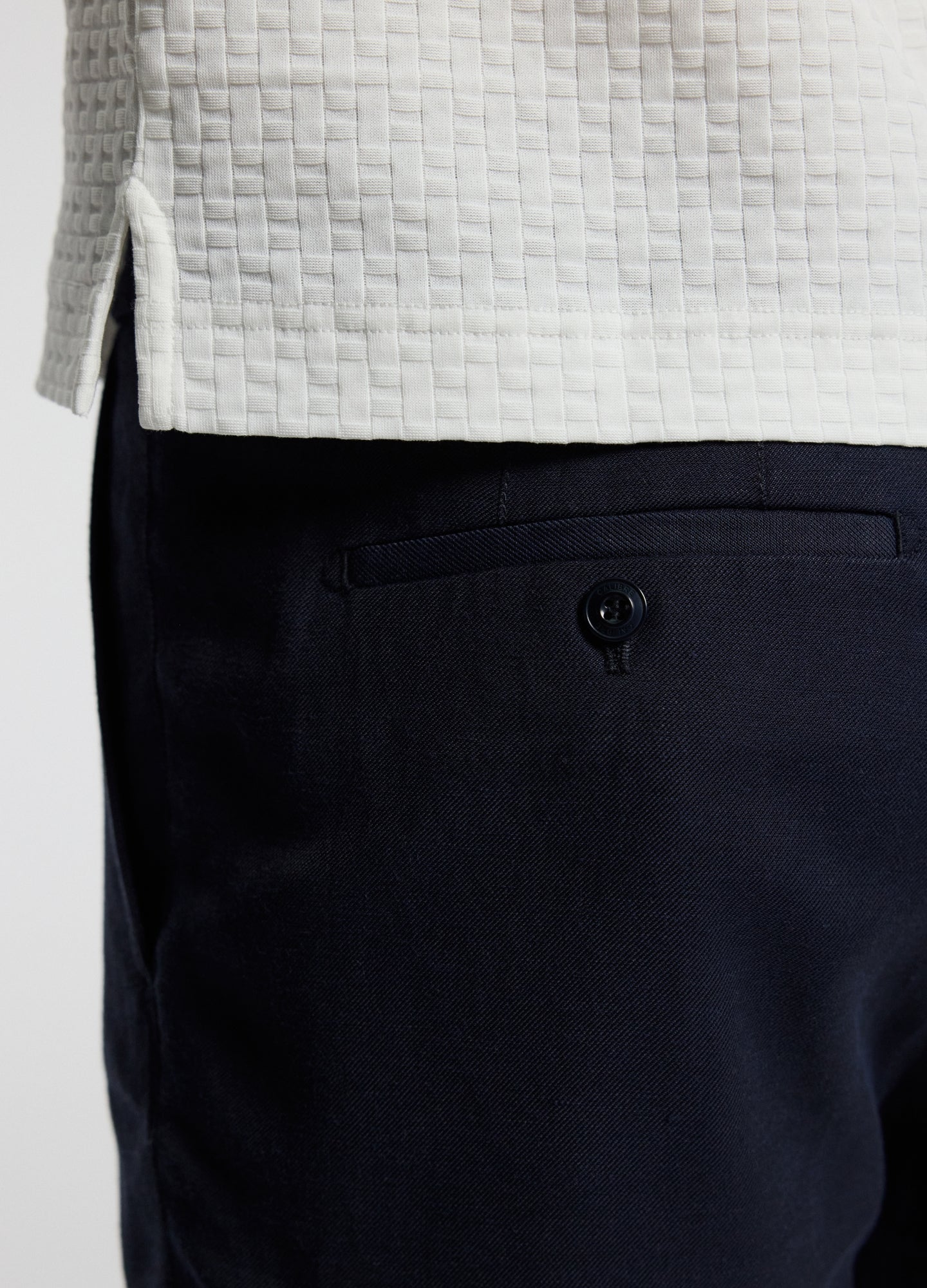 Linen Blend Shorts Navy