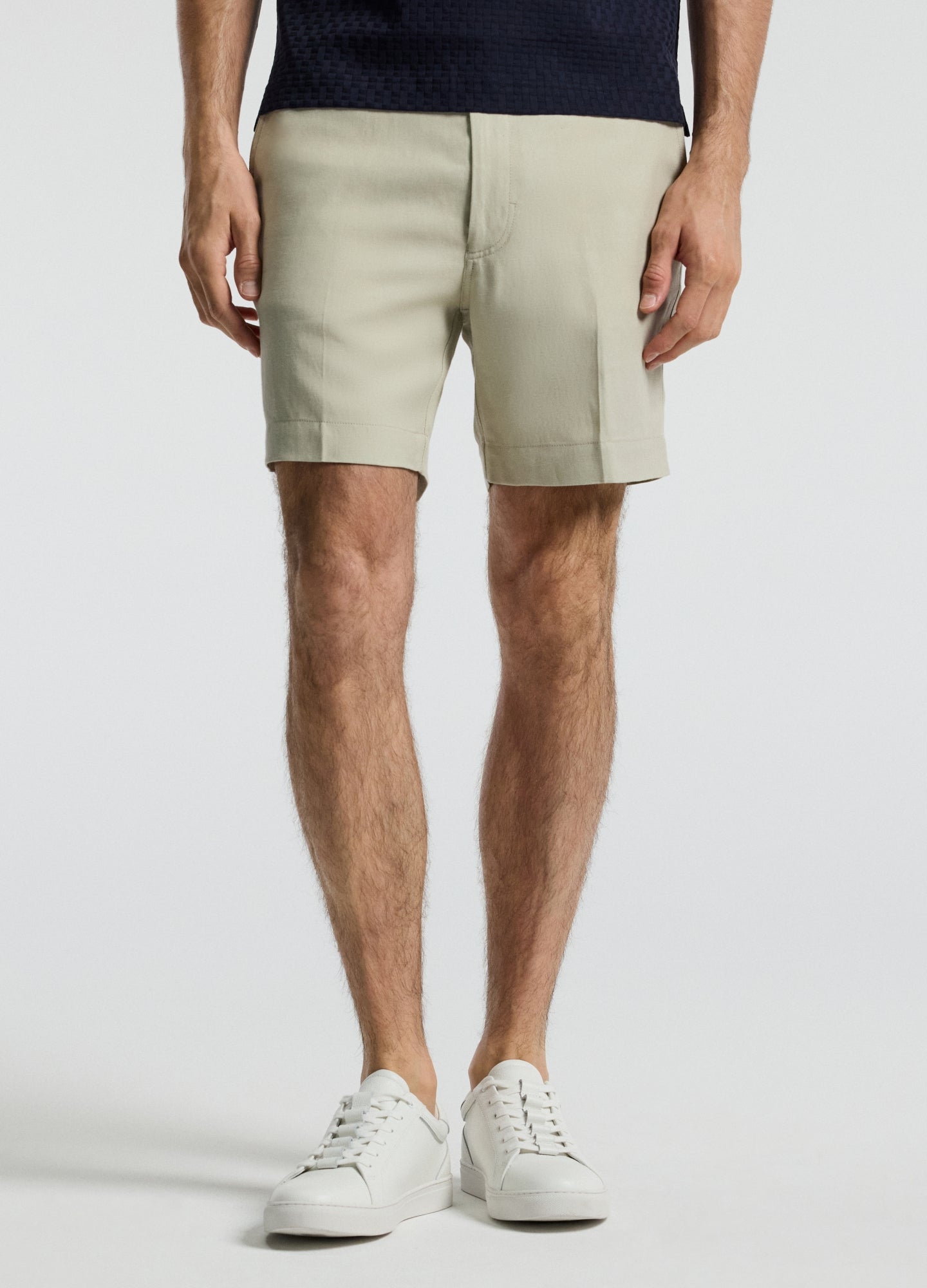 Linen Blend Shorts Stone