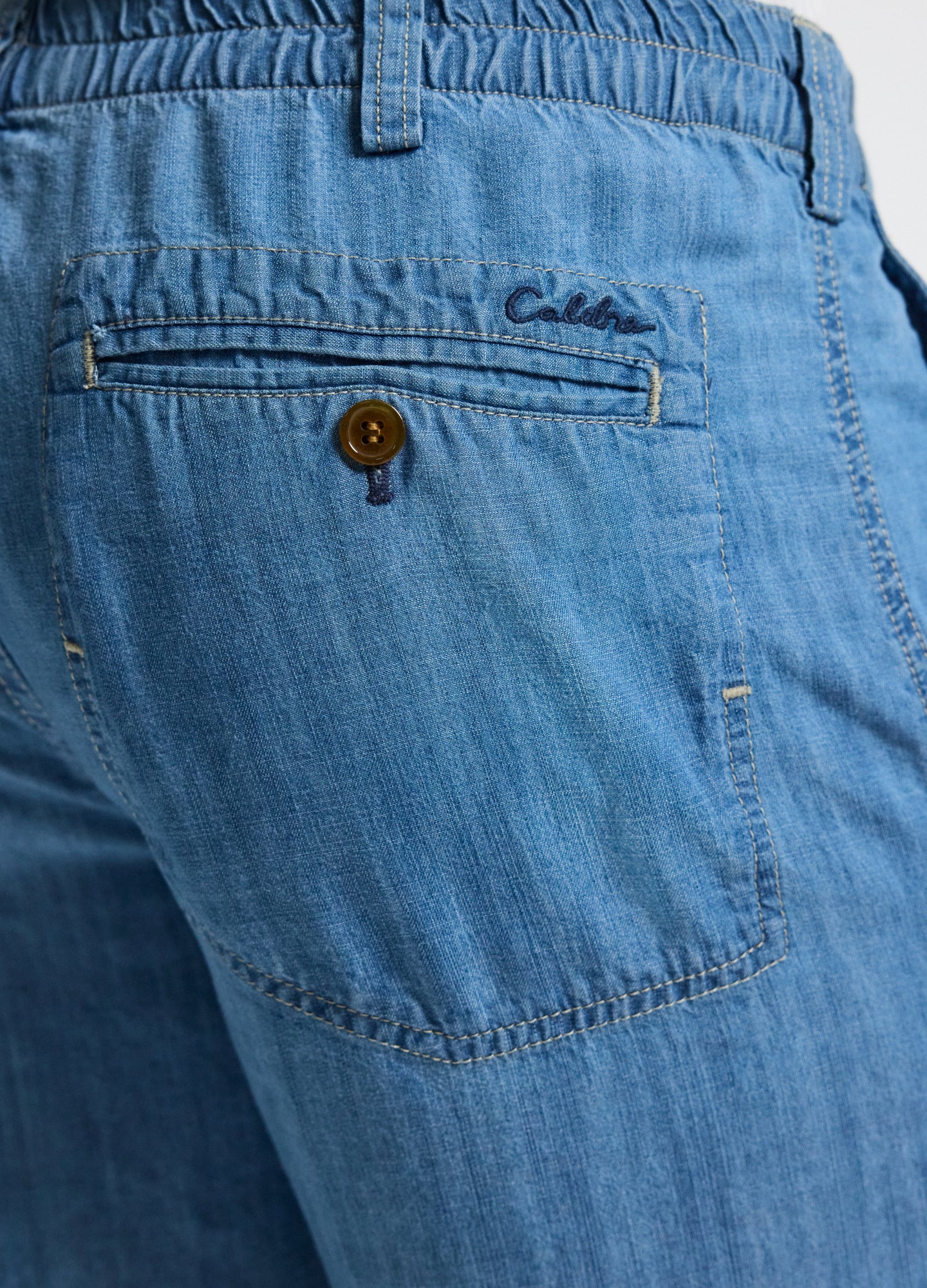 Fluid Denim Shorts Blue
