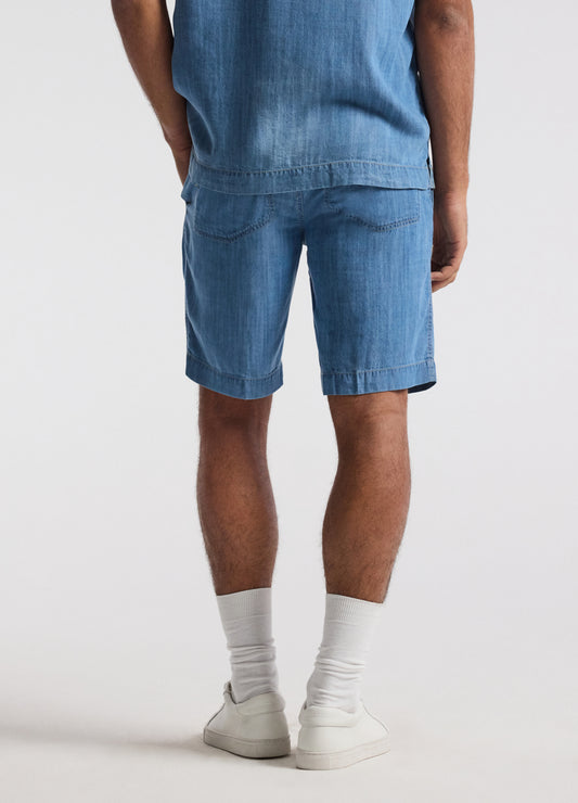 Fluid Denim Shorts Blue