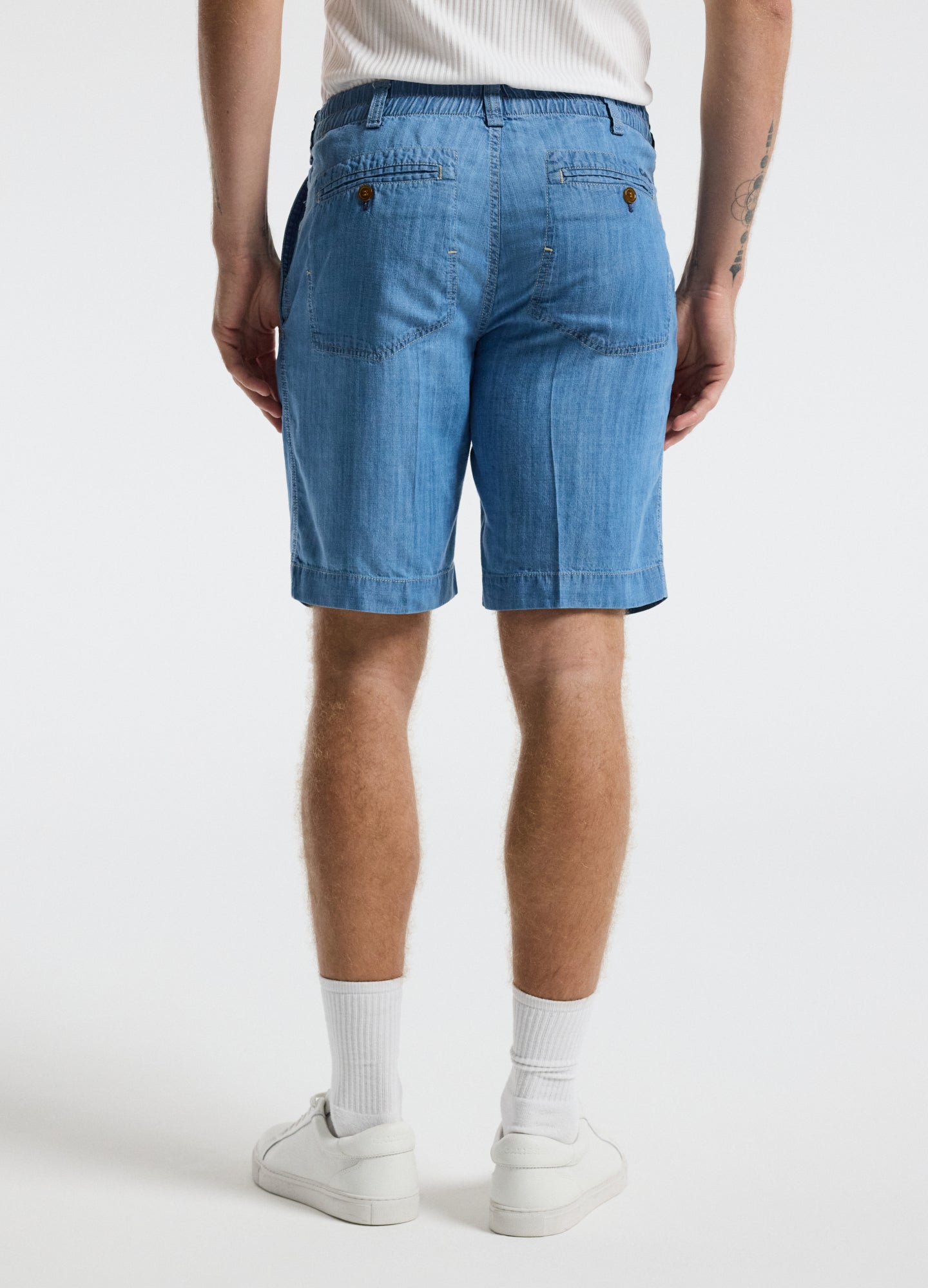 Fluid Denim Shorts Blue
