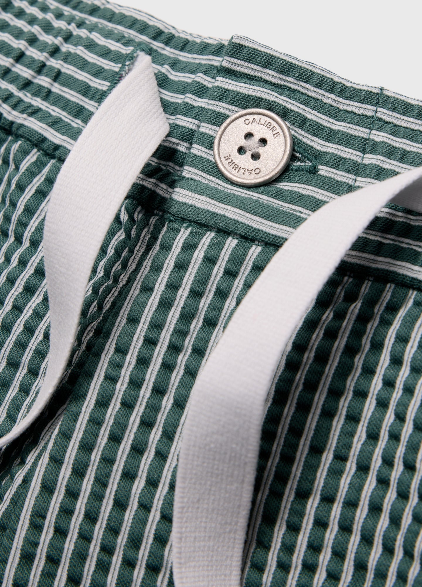 Striped Seersucker Knit Shorts Sea Green