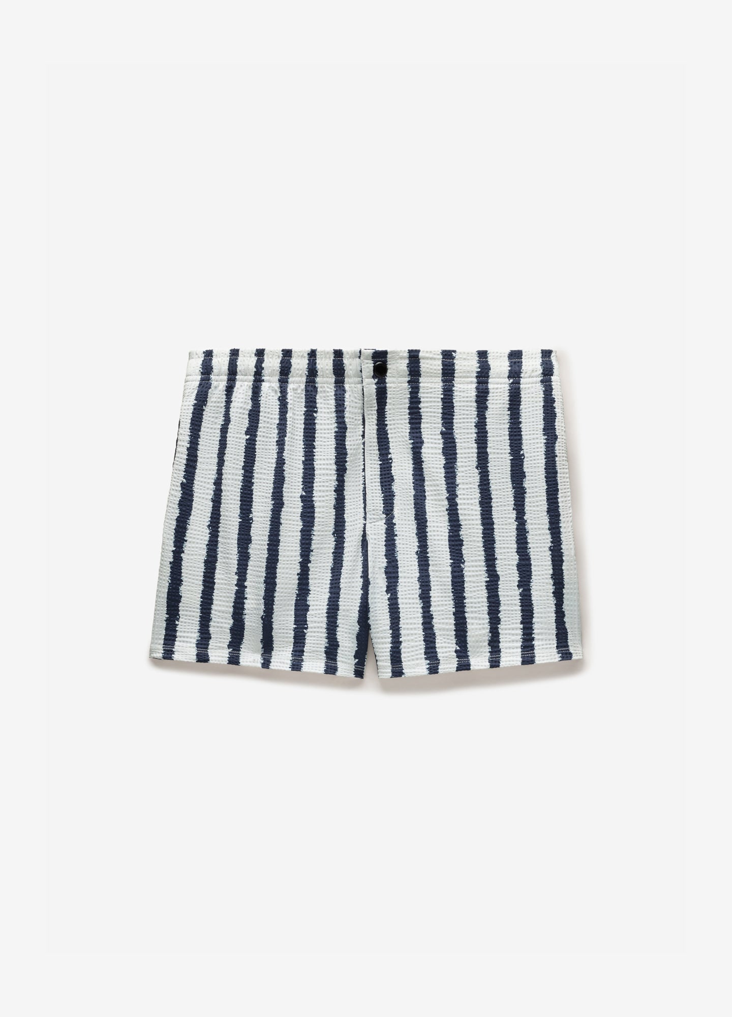 Ink Stripe Swim Short White Navy