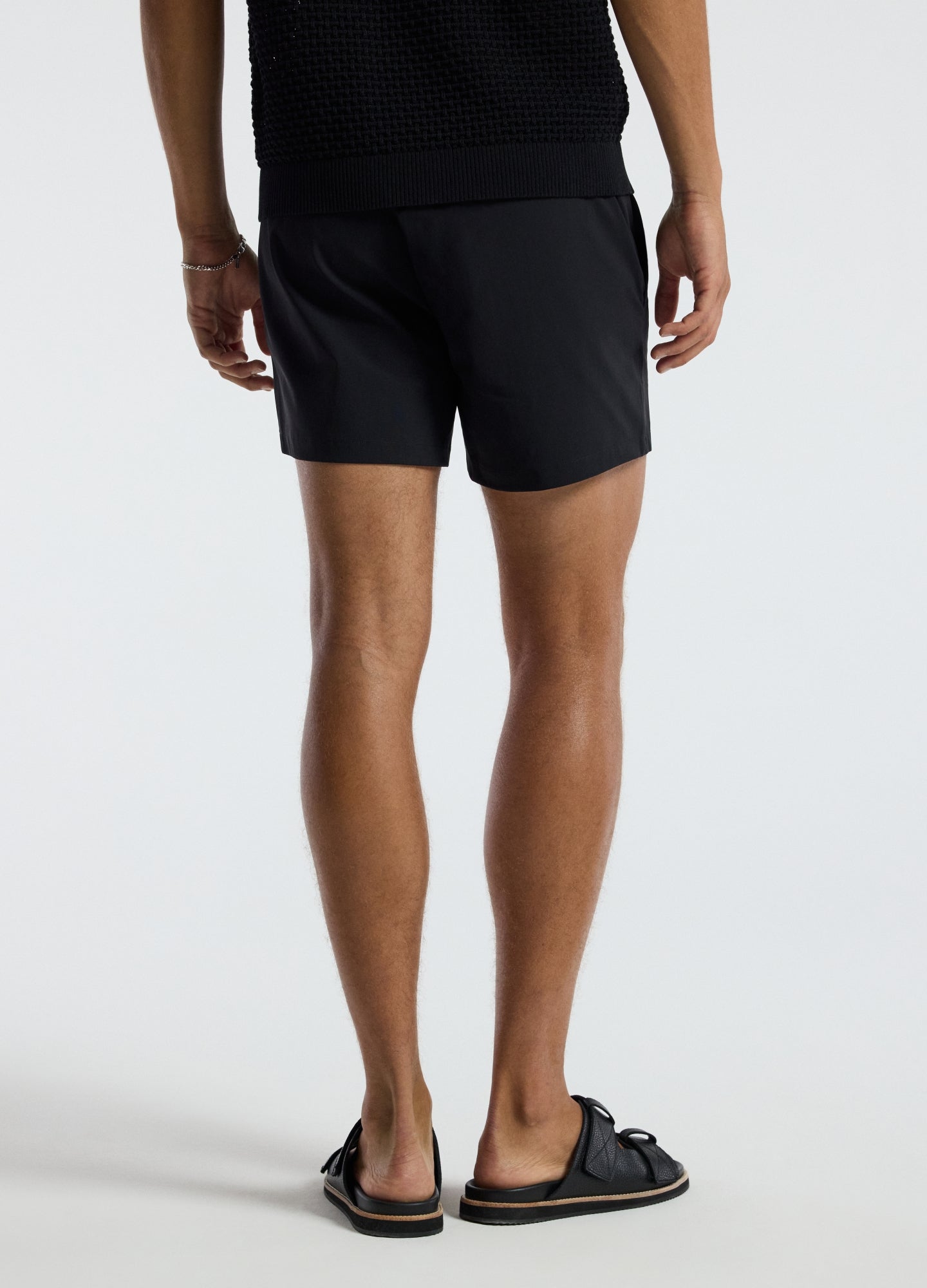 Performance Pintucked Shorts Black
