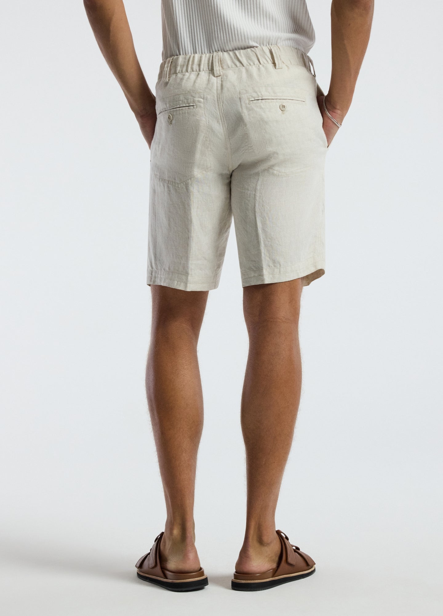 Washed Linen Shorts Natural