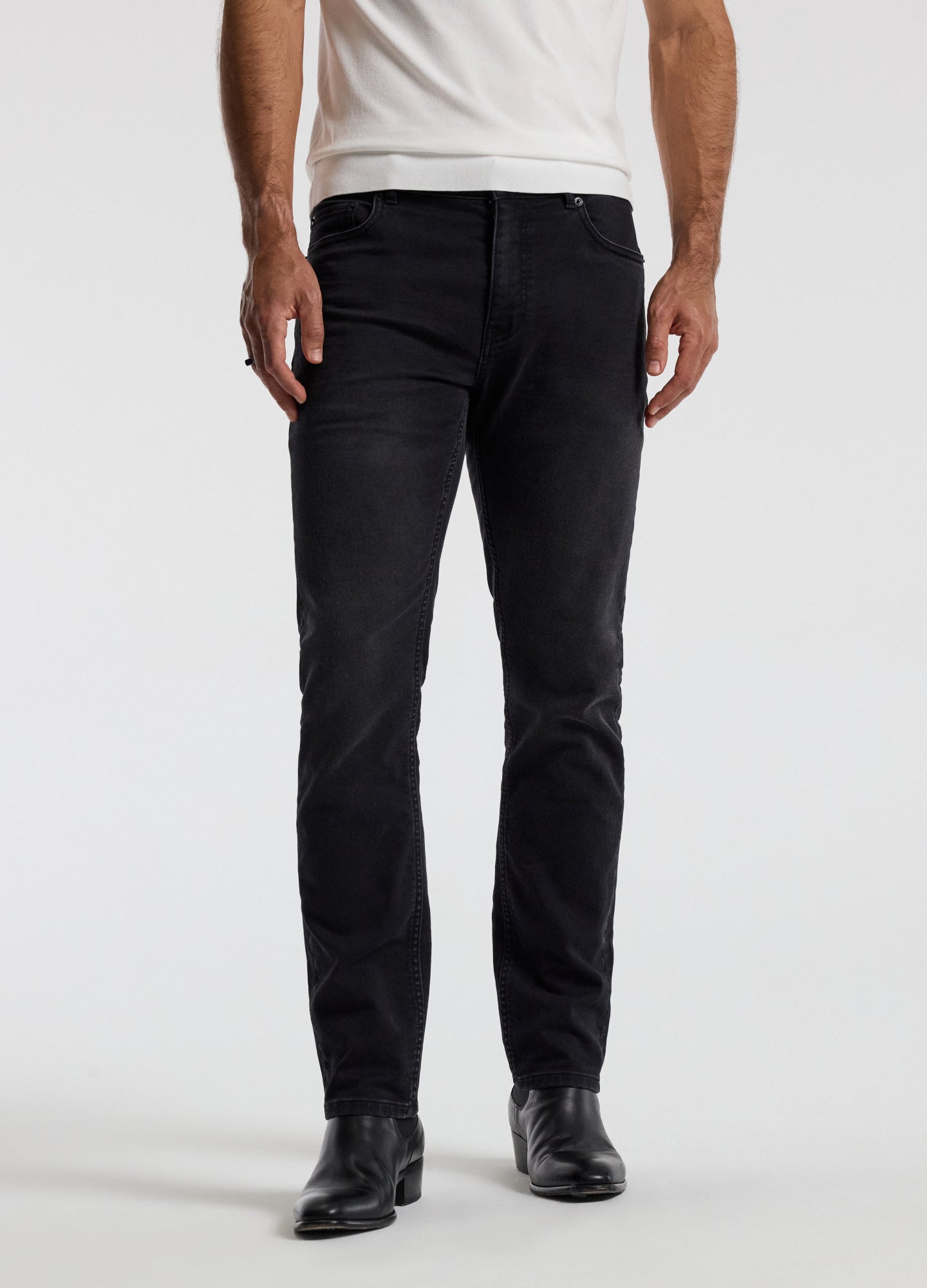 Slim Fit Dobby Denim Jeans Black Carbon