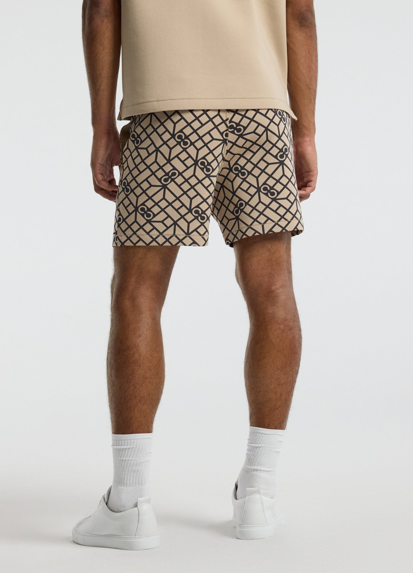 Monogram Print Sweatshorts Dune