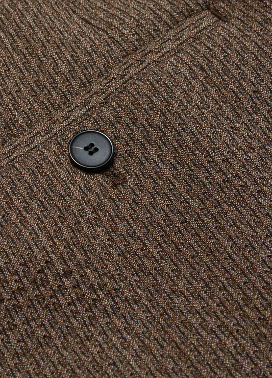 Slim Micro Jacquard Wool Pant Mocha