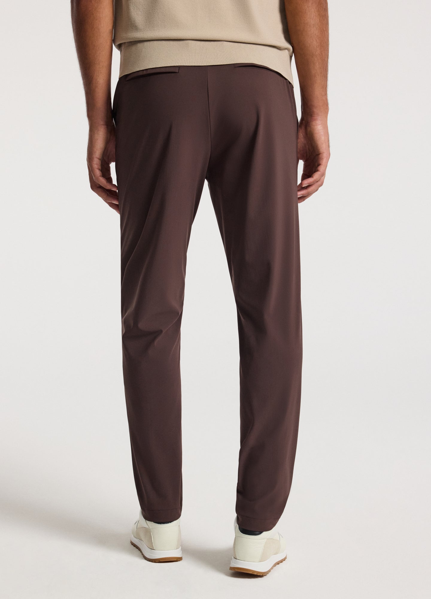 Technical Knit Pintucked Pants Mocha