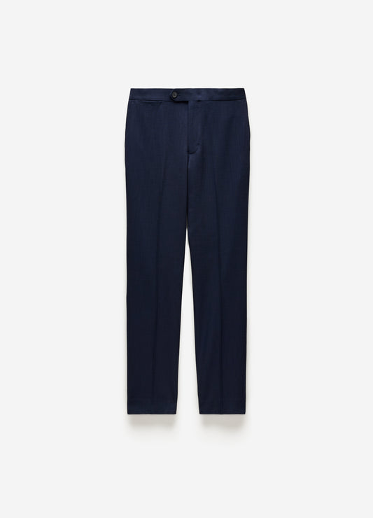 Slim Stretch Textured Pants Navy