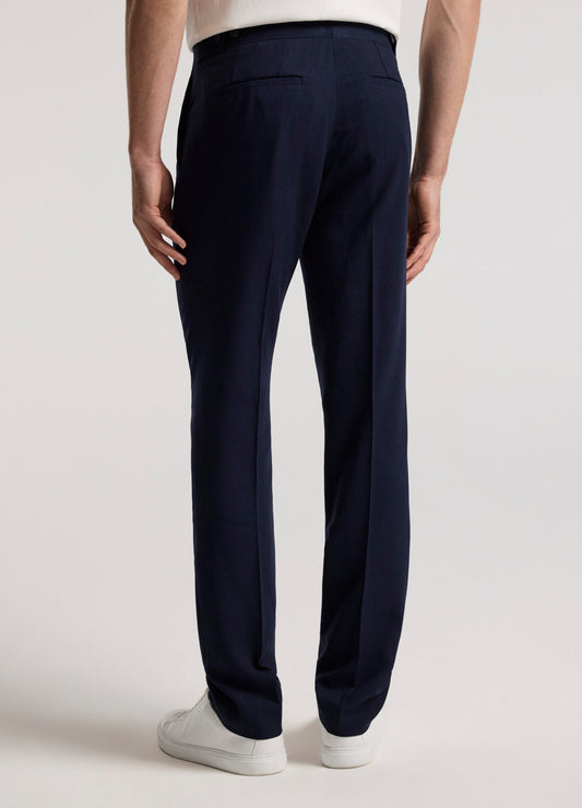 Slim Stretch Textured Pants Navy