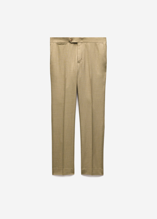 Slim Stretch Textured Pants Tan