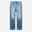 Straight Fit Bleached Jeans Light Blue