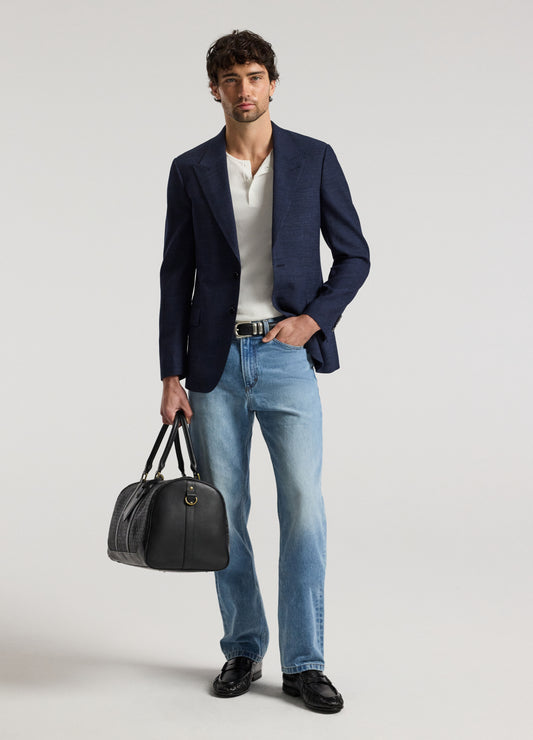 Straight Fit Bleached Jeans Light Blue