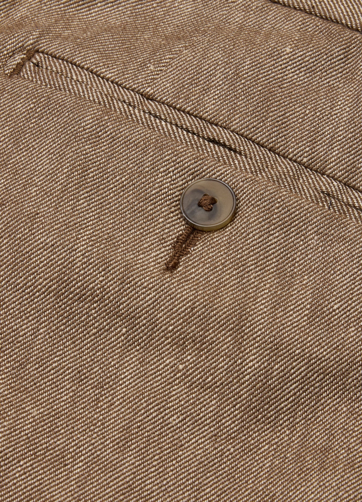 Tailored Stretch Cotton Linen Pants Taupe