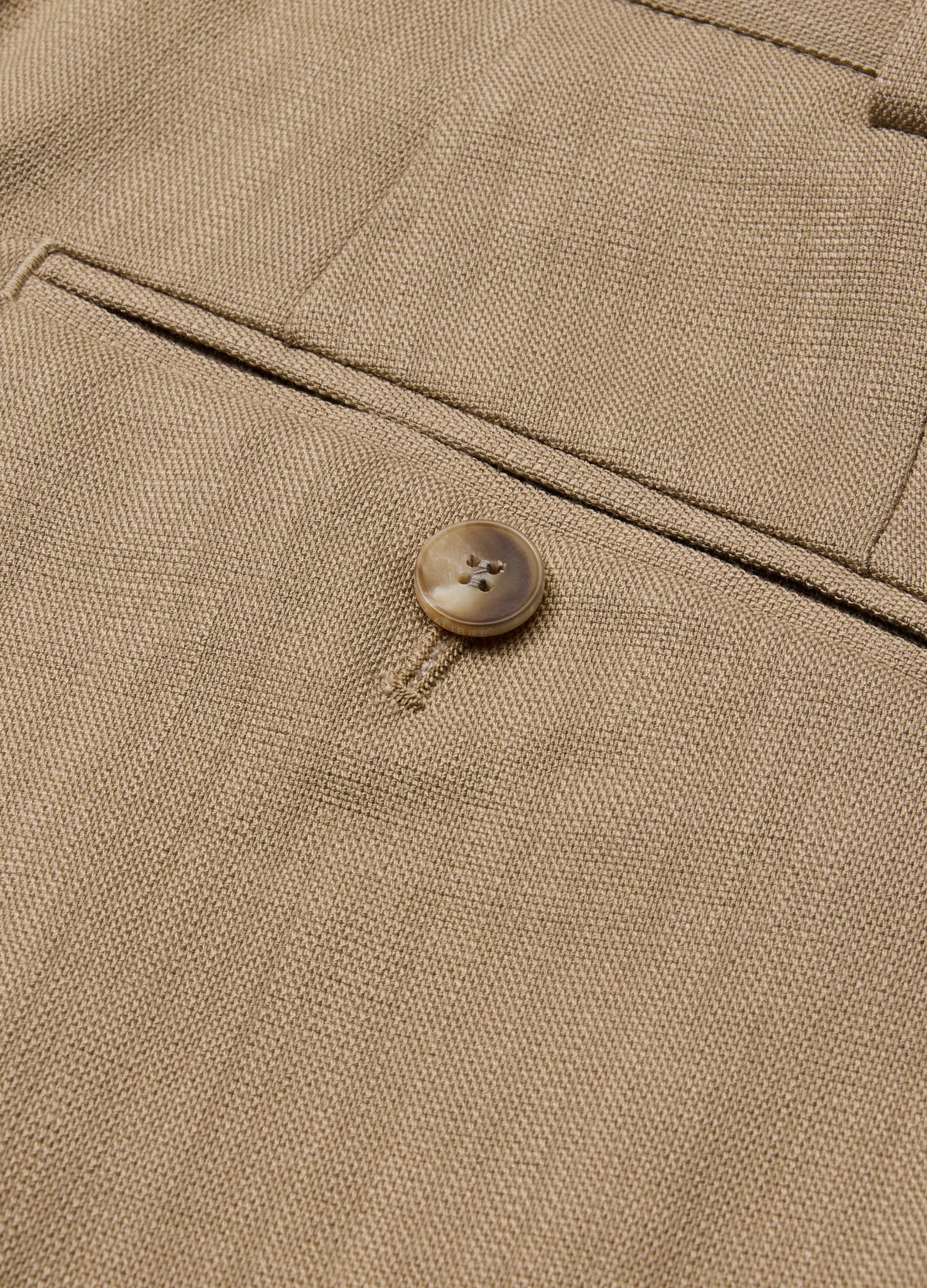 Relaxed Pleat Textured Shorts Tan