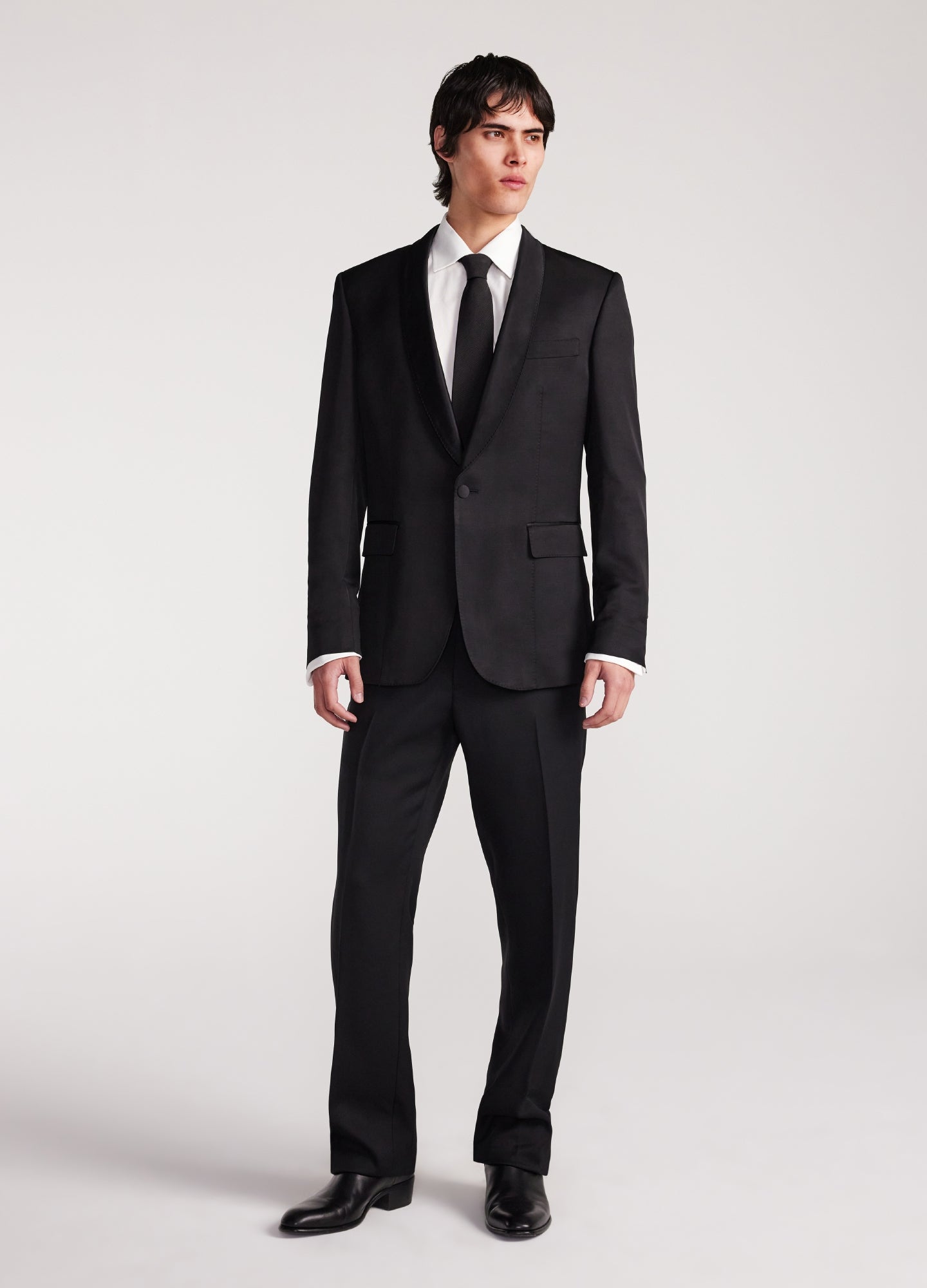 Shawl Collar Tuxedo Jacket Black