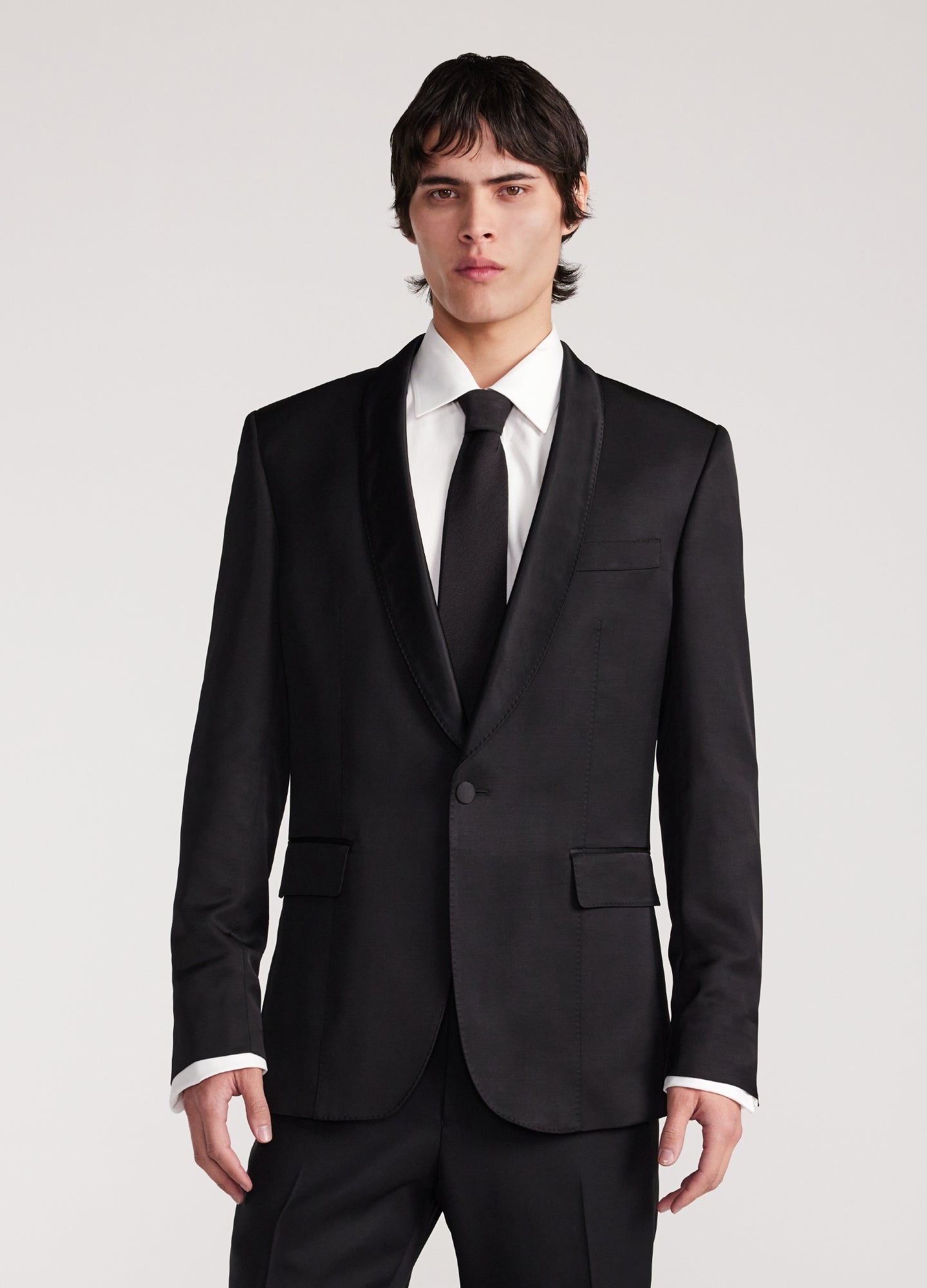 Shawl Collar Tuxedo Jacket Black