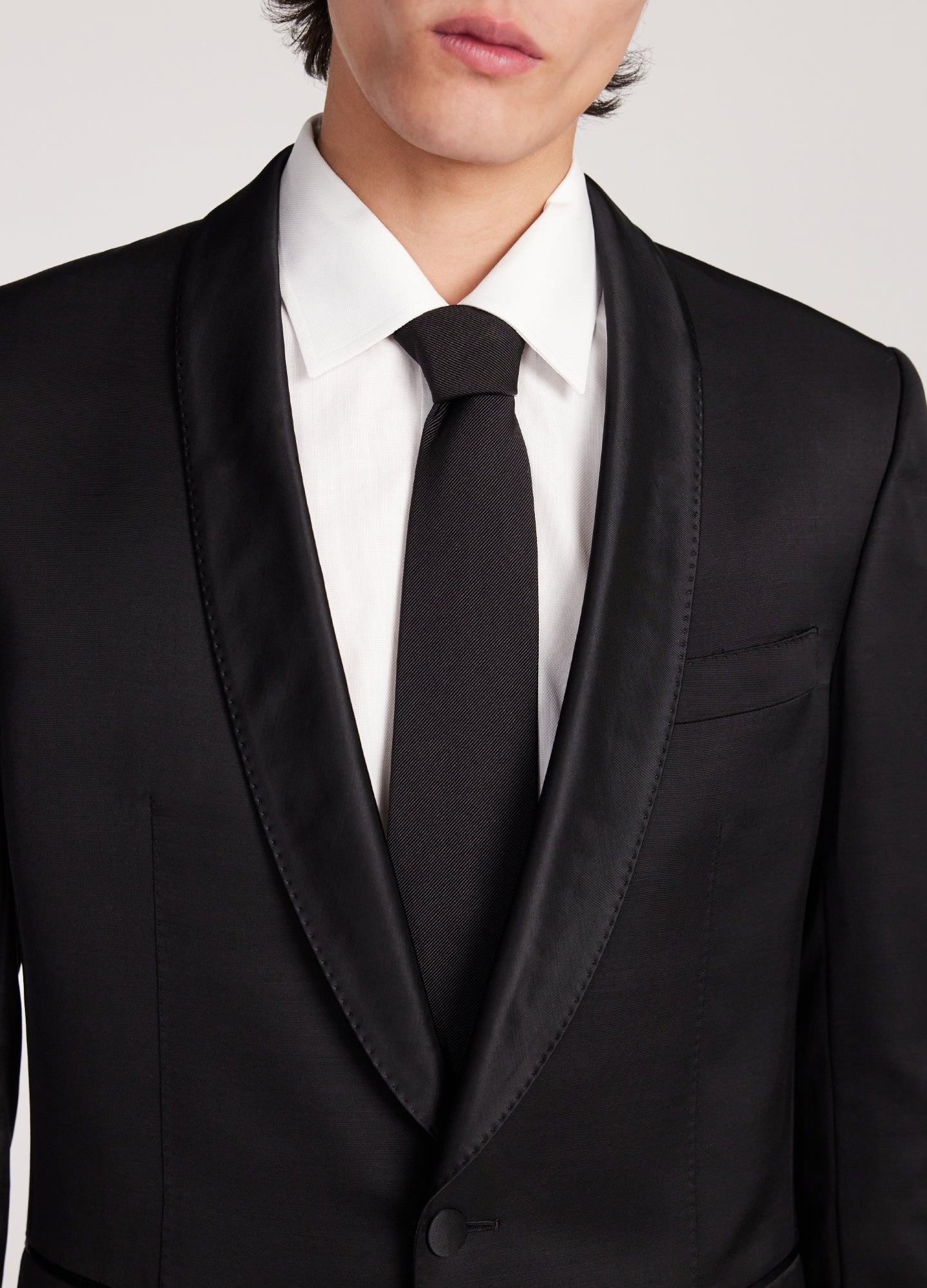 Shawl Collar Tuxedo Jacket Black