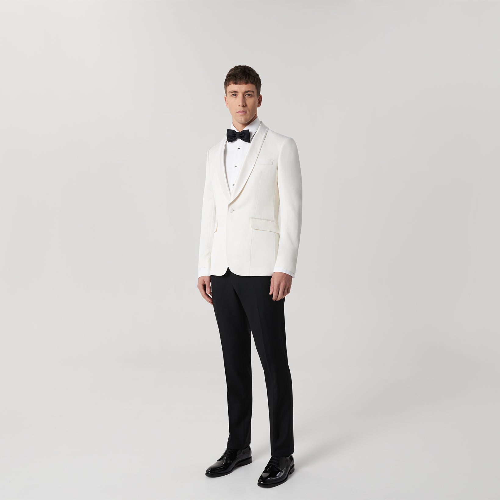 Shawl Collar Tuxedo Jacket Ivory Calibre Menswear