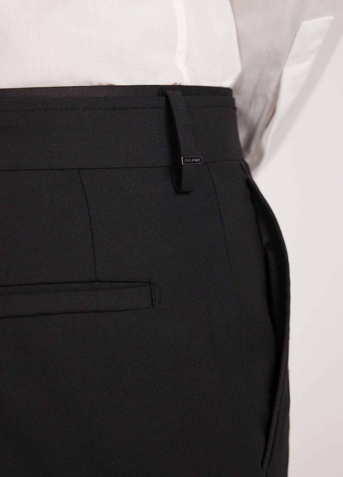 Extra-Slim Wool Twill Pant Black