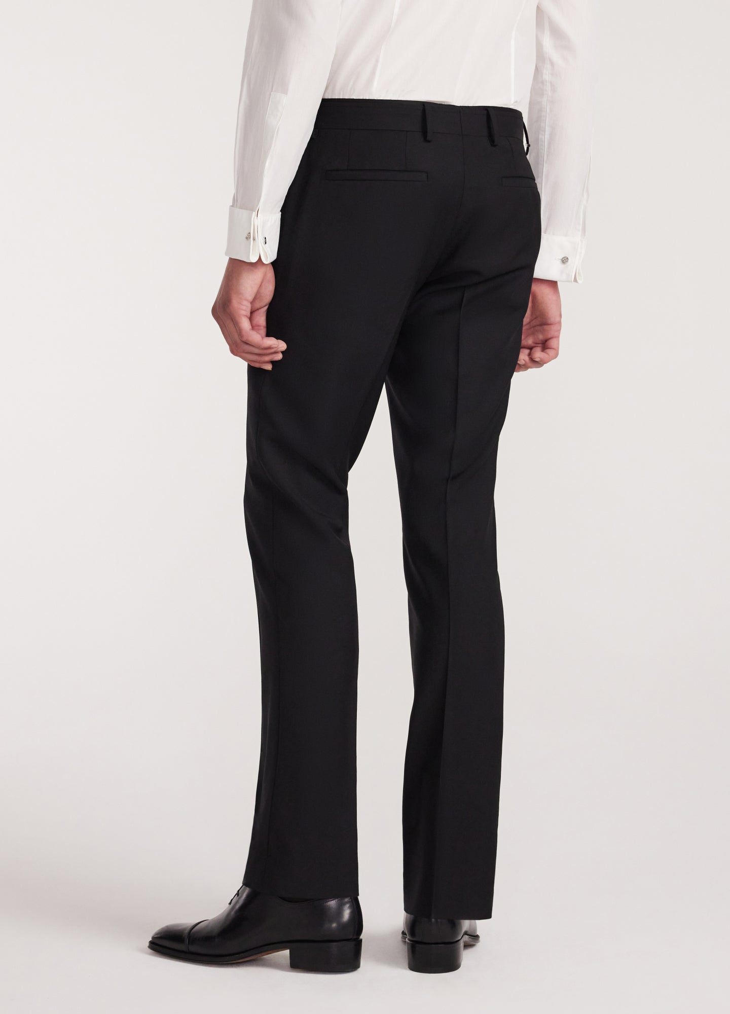 Extra-Slim Wool Twill Pant Black