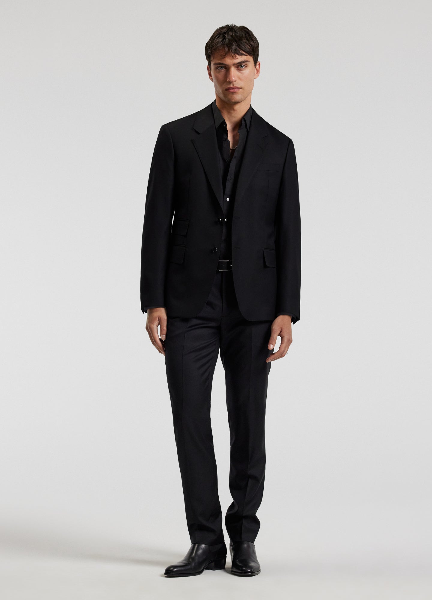 Wool Suit Jacket Black