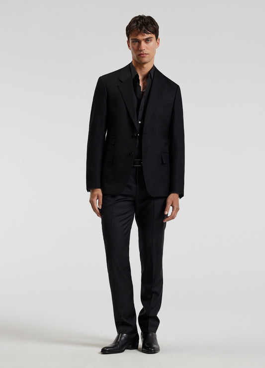 Wool Suit Pants Black